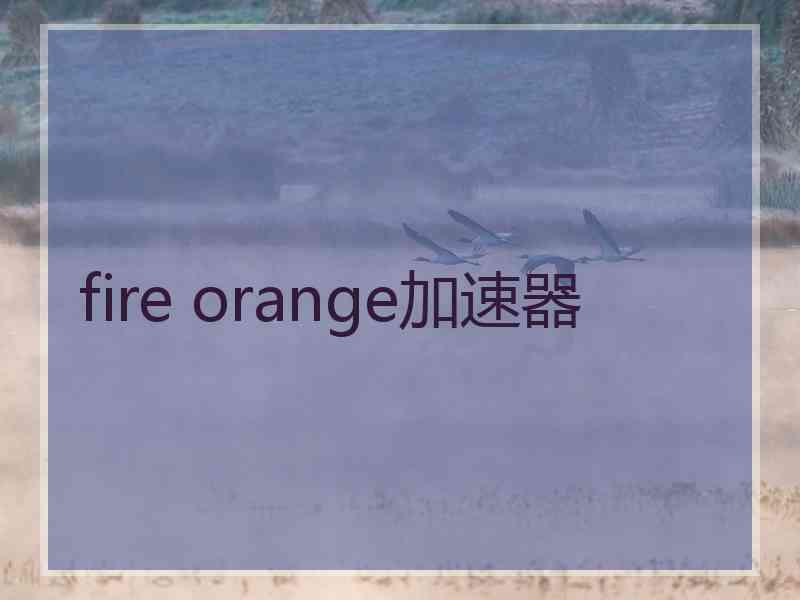 fire orange加速器